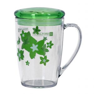 Royalford 350 Ml Water Cup Portable - Glass - Green