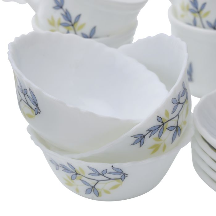 Royalford RF10680 44 Pcs Opalware Dinner Set, Autumn Leaves, RF10680 | Elegant Floral Design | Dishwasher Safe | Freezer Safe | Opal Dishes Sets Service For 6