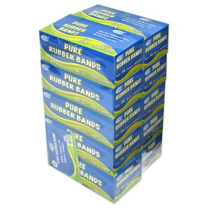 10 Boxes FIS Pure Rubber Bands, Size 34 Yellow - FSRB10034