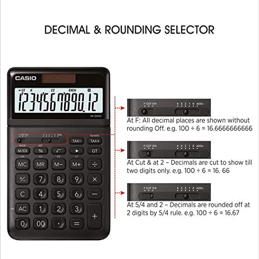 Casio JW-200SC Desk Calculator with Tilt Screen
