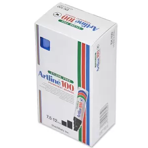 Artline Jumbo Marker, Pack of 12, Ek-100 7.5-12.0 Water Proof, Blue - ARMK100XFBL