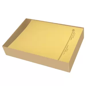 100-Piece FIS Square Cut Folders Without Fastener, Kendal Manila, Yellow Color, 225gsm A4 Size - FSFF9A4KYL
