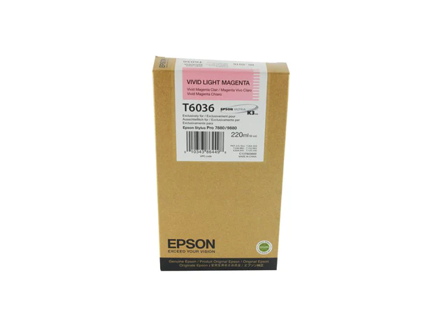 Epson C13T603600 220ml Vivid Light Magenta Ink Cartridge