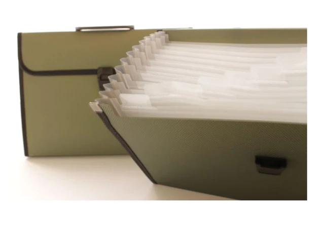 Deli Expanding Case A4 Assorted Colors 12 Divisons