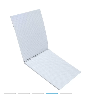 FIS Pack of 10 Spiral Notebook, Size A4, 5mm Square, Top Side Spiral, 70 Sheets - FSNBA4705MT2