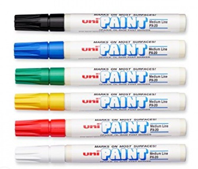 Uni Paint Marker Oil Based Permanent Marker 12/Pack (PX-20) Black