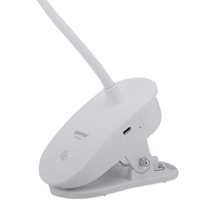 Geepas LED Desk Lamp | 1200 MAh Rechargeable Reading Lamp | Book Light With Clip | Touch Sensitive Control 3 Brightness Eye-Protect Night Light | Portable SMD LED Lamp For E-Reader | 2 Year Warranty