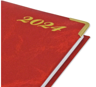 FIS Diary 2024 English (Saturday & Sunday Combined) A5, Red - FSDI92E24RE