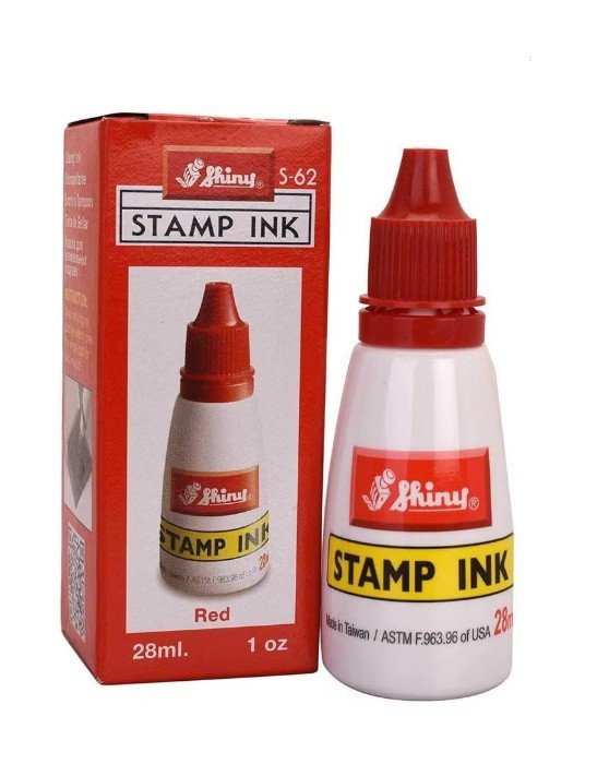 Shiny Stamp Pad Ink Red, 28ml