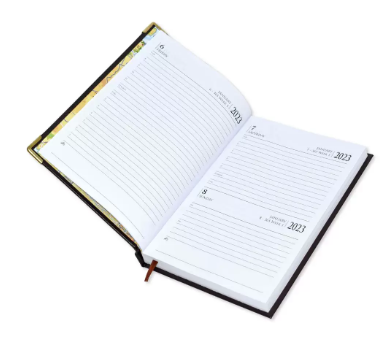 FIS Diary 2023 English (Saturday & Sunday Combined) A5, Green - FSDI92E23GR