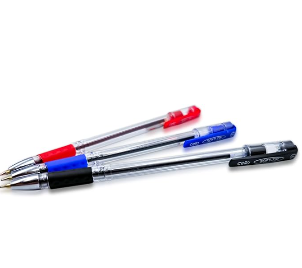 Cello Ball pen Soft Tip 0.7mm Pen - Black (box/50pcs)