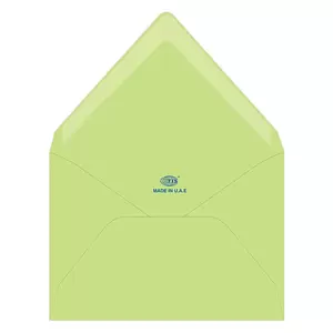 FIS Laid Paper Envelopes Glued, Pack of 25 Pcs. Green Color, 136 x 204 mm Size, 100 GSM - FSEE1024GGRB25