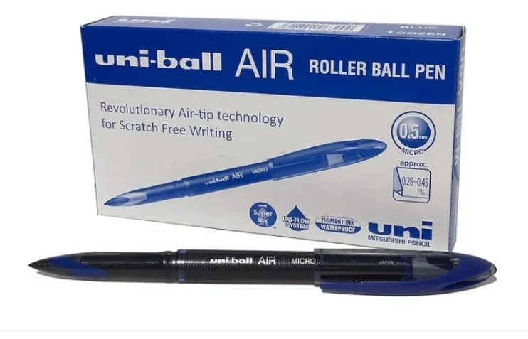 Uni-Ball UBA-188-M Roller Ball Pen Air-Tip 0.28-0.5mm, Blue