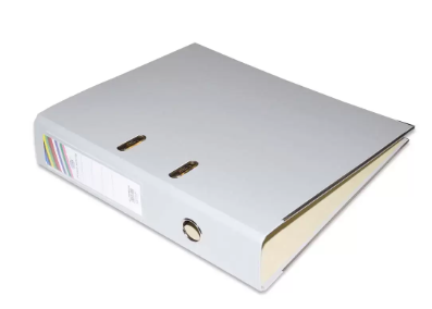 PP Lever Arch File, 8CM, F/S Size, Grey, PP Origin Germany - FSBF8PGYFN10