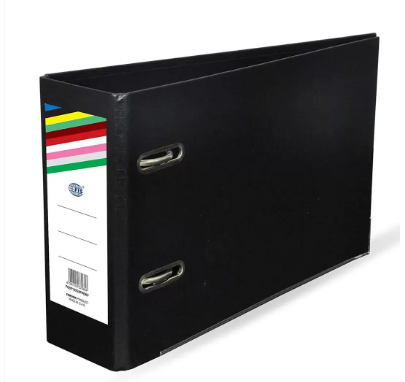 Pack of 25 Pieces Fixed Mechanism Box File Black/White/Green