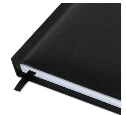 Fis 2024 A5 Diary,Gold Corners,English Vinyl 1Side Padded Black -FSDI22E24BK