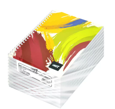 Light LINBA41804S Spiral Single Line Cover Notebook (Pack of 10 Pieces, 100 Sheets, A4 Size)