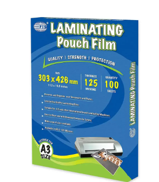 FIS Laminating Films 100 Sheets, 303 x 426 mm Size, 125 Microns - FSLM303X426N