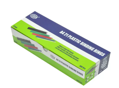 FIS Binding Rings (Plastic) - 8 mm, Box of 100 pieces (Red Color)