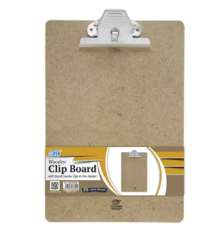 Fis Wooden Clip Boards (smart Jumbo Clip With Pen Holder), F4 Size