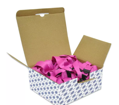 Pack of 50 Pieces Flat Lanyard With Hook And Safety Buckle 2X90cm Badge Holder Neon Purple - FSNASNPU