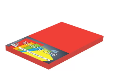 FIS Colored Binding Cards 160 gsm Pocket of 100 pieces - FSBD160225RD