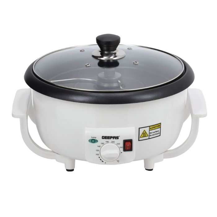 Coffee Roaster, Roasts 750gms Of Coffee At A Time, GCR63038 - Temperature Control - Toughened Glass Lid - 800w Power - Easy Handling Design, Control Switch For Easy Operating, Automatic Coffee Roaster