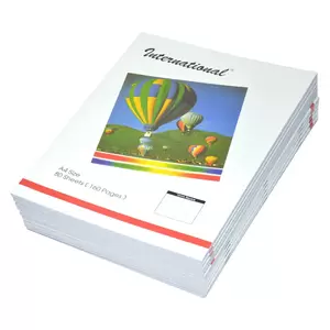 FIS International Exercise Books 10 mm Square, 160 Pages, Pack of 10 Pieces, A4 Size - FSEB10A4INT80