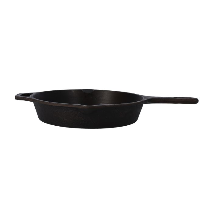 10.25" Cast Iron Skillet, Pre Seasoned Fry Pan, RF10397 | Fry Pan With Two Side Pouring Spouts & Handle | Oven-Safe Up To 250C | Compatible With Multiple Hobs
