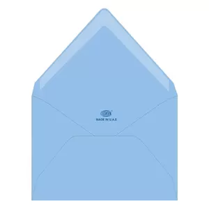 FIS Laid Paper Envelopes Glued, Pack of 25 Pcs. Blue Color, 136 x 204 mm Size, 100 GSM - FSEE1024GBLB25