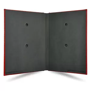 FIS Signature Book, Italian PU Material Cover, 18 Sheets with Gift Box, Maroon Color, 240 x 340 mm - FSCL18MRD1