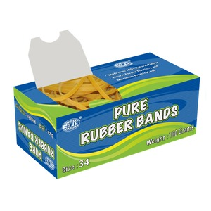 FIS Pure Rubber Bands, Size 34 Yellow - FSRB10034