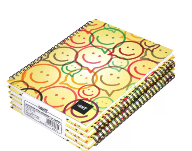 LIGHT Pack of 5 Spiral Hard Cover Notebook, Single Line, 9X7 Inches (22.86 X 20.32 CM) 100 Sheets -LINBS971705
