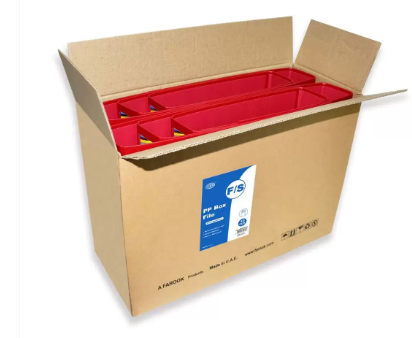 PP Lever Arch File, 8cm, F/S Size, Maroon, PP Origin Germany - FSBF8PMRFN10