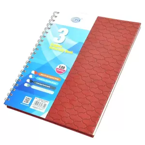 FIS Italian PU Spiral Cover University Books, 120 Sheets, 3 Subject, 8.5 x 11 Inch Size - FSUBPU3SMRD1