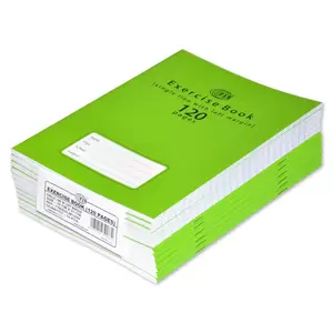 FIS Exercise Book, Pack of 12, Size:16 X 21 cm, 120 Pages, Single Line with Margin - FSEBSLM120N
