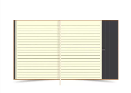 FIS Magnetic Folder Italian PU Cover with Writing Pad, Ivory Paper, A4 Size, Single Ruled 96 Sheets with Gift Box, Light Brown Color - FSMFEXNBA4LBR