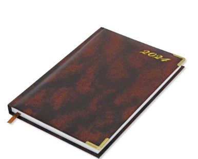 FIS Diary 2024 English (Saturday & Sunday Combined) A5, Brown - FSDI92E24BR