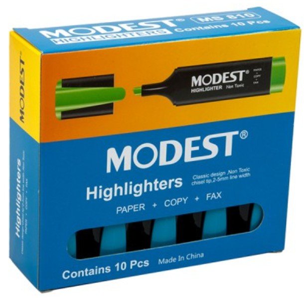 Modest Highlighter MS 810 Blue - (Pack of 10)