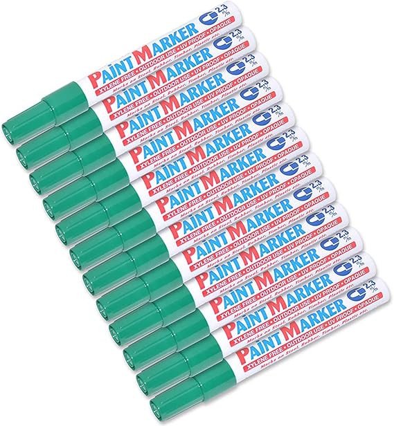 Artline Paint Marker 400FX Pack of 12, Medium 2.3mm, Green