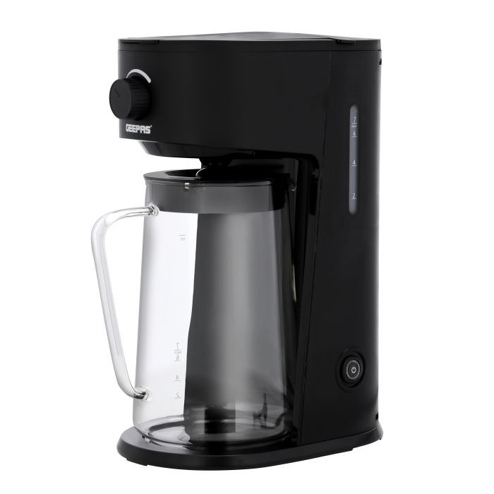 Ice Tea/ Coffee Maker, With Permanent Nylon Filter, GCM41516 | Ice Tea Maker With Infusion Pitcher For Hot/Cold Water | Iced Coffee Maker For Ground Coffee With Brew Strength Selector
