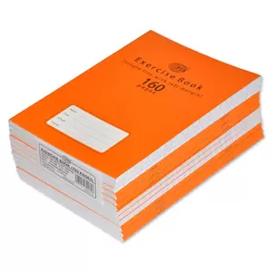 FIS Exercise Book, Pack of 12, Size:16 X 21 cm, 160 Pages, Single Line with Margin - FSEBSLM160N