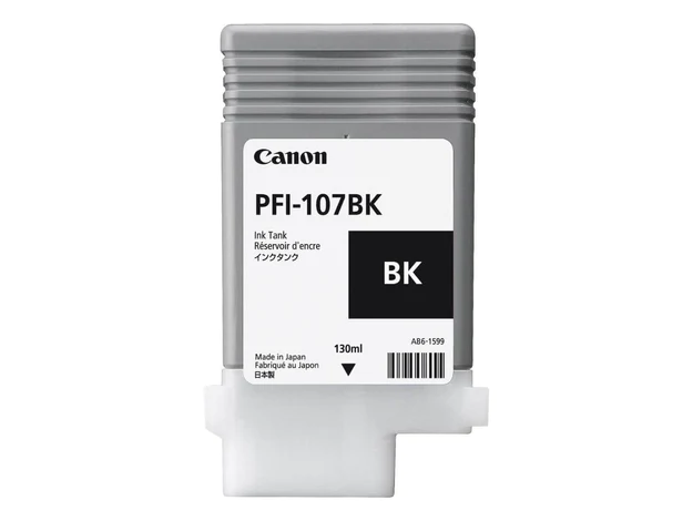 Canon PFI-107BK 130ML Ink Tank, Black