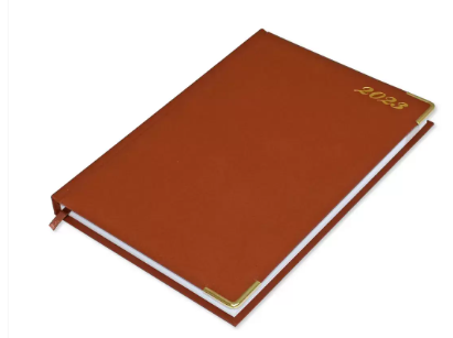 FIS Agenda Diary 2023 (English) 1-Side Padded, Gold Corners, Brown - FSDI75EVG23BR