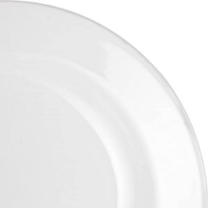 Royalford M/W 8"Round Deep Plate 1X36 - Melamine - White