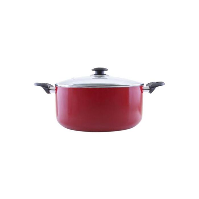 Royalford RF6441 Non-Stick Ceramic Casserole With Glass Lid 26 Cm- Durable Non-Stick Coating, High-Quality Construction With Comfortable Resistant Handle | Non-Stick Dish For Gas, Induction & Ceramic