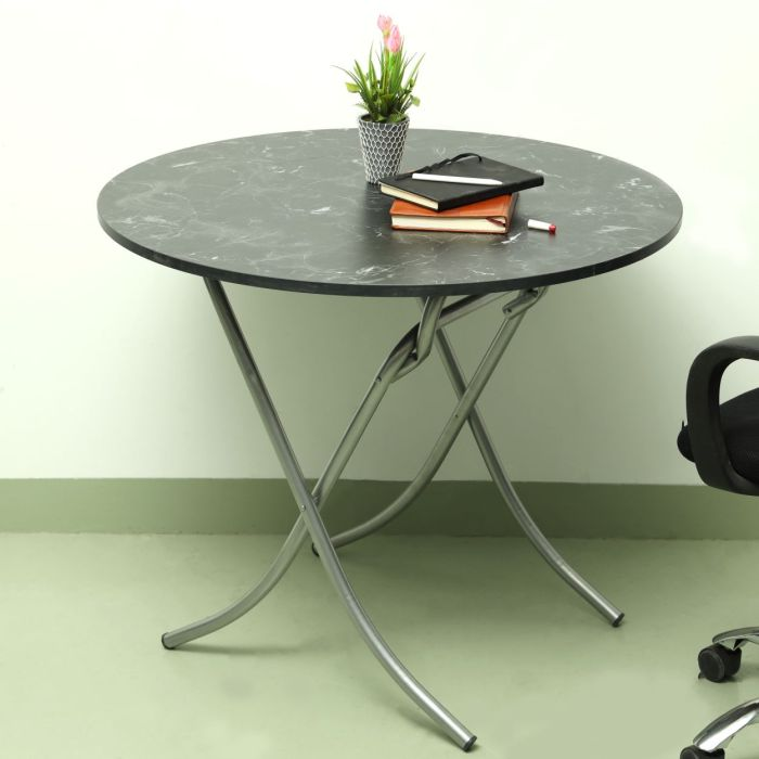 Round Table, 70cm Sonoma Design Portable Table, RF10991 | Round Kitchen Dining Table | Modern Small Coffee Table Living Room Accent Table With Metal Legs