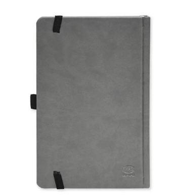 FIS French Diary 2024, PU 1-Side Padded, Round Corner, Grey - FSDI29FRPU24GY