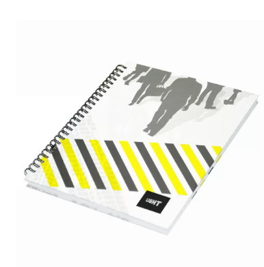 Light A4 Spiral Hard Cover Single Line Notebook (Pack of 5 Pcs X 100 Sheets) - LINBSA41801