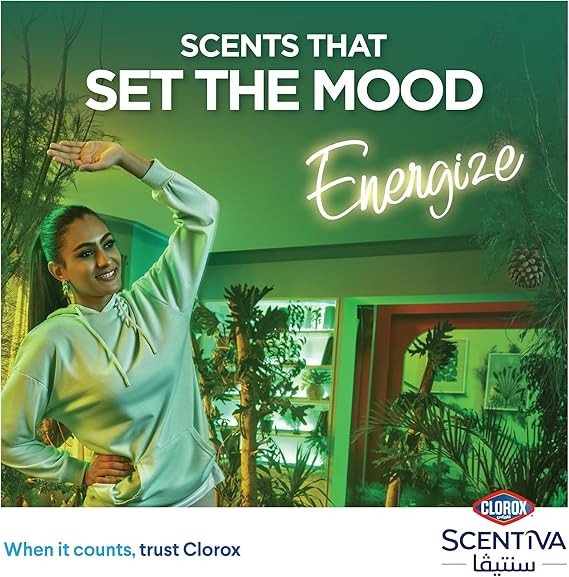 Clorox Scentiva Disinfectant Floor Cleaner 3L, Mediterranean Pine Forest, Kills 99.9% of Viruses and Bacteria, Bleach Free